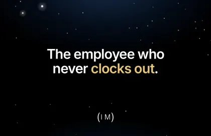 Card 06, Front: The employee who never clocks out.